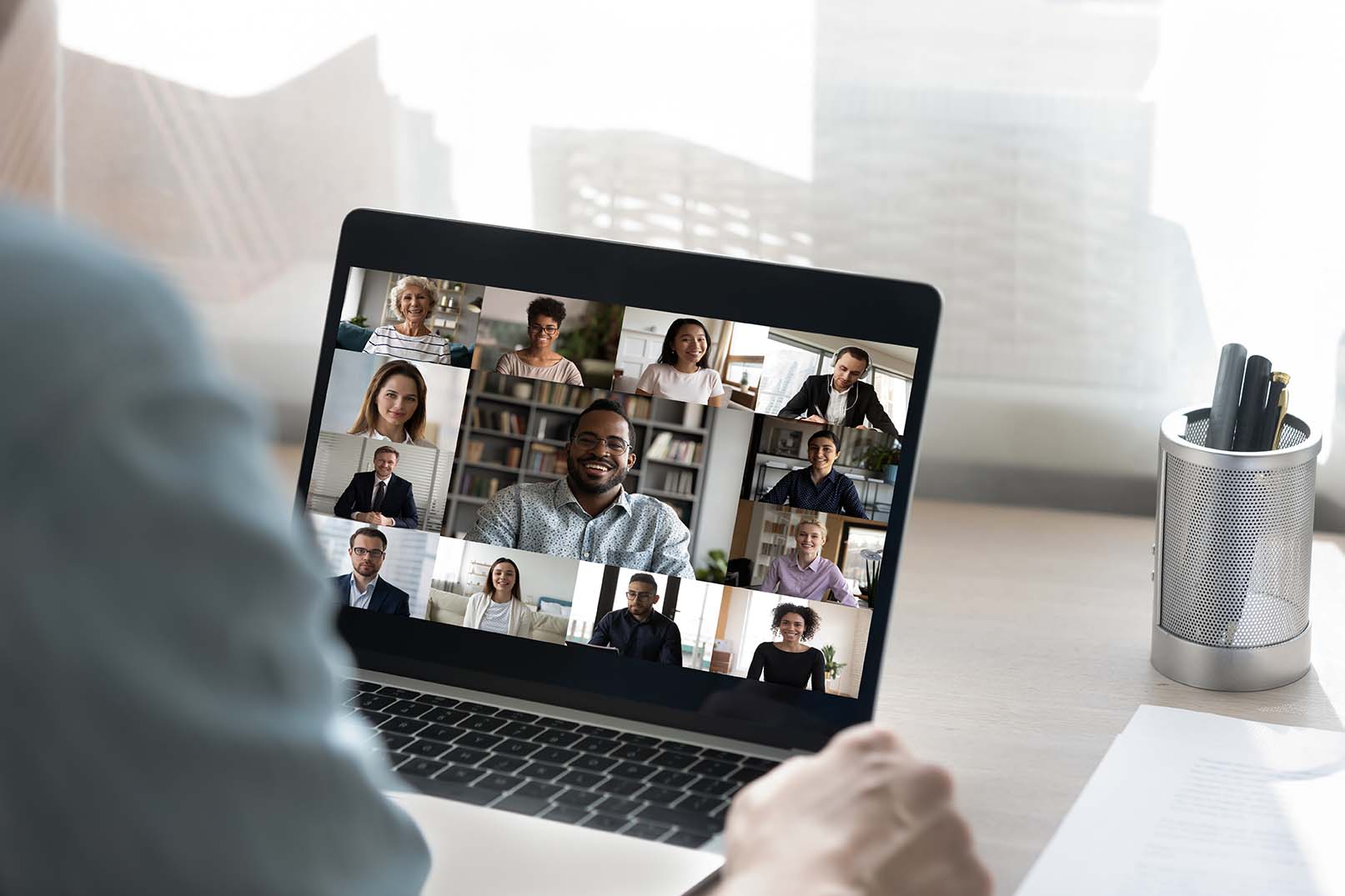 Online conference with multiple people